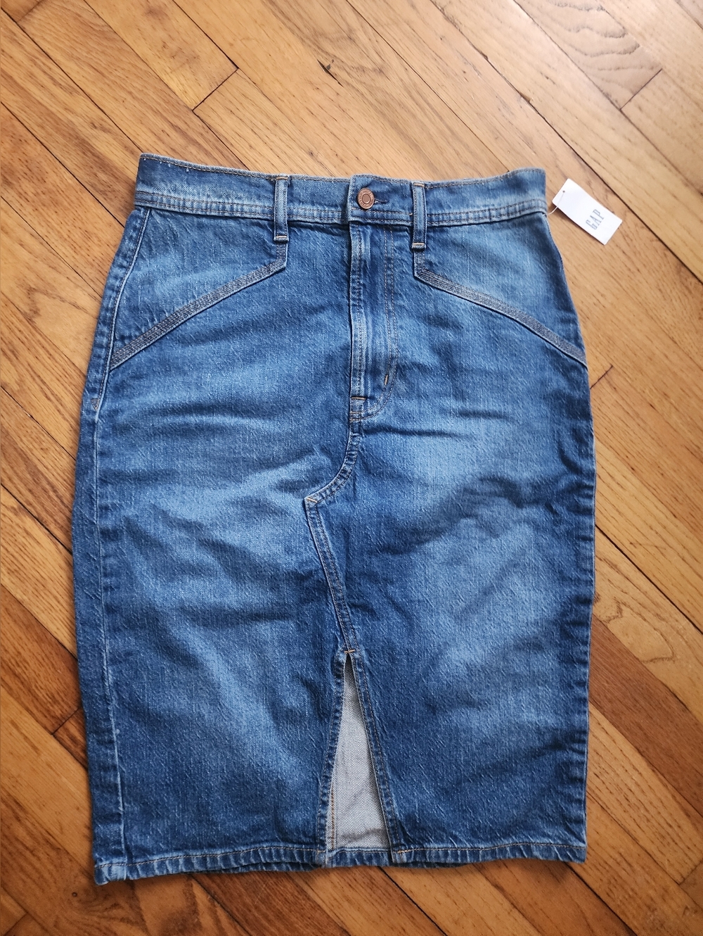 GAP Women's Denim Pencil Skirt - Washed Blue 27 NWT